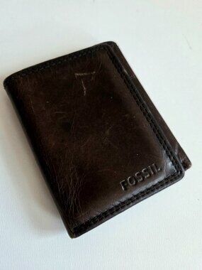Fossil Dark Brown Leather Small Wallet